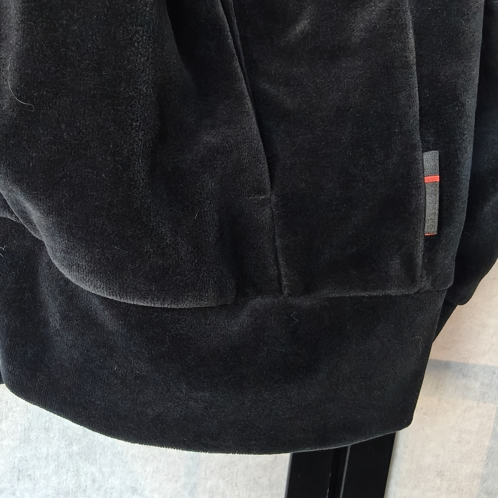 Nike Air Jordan Men's Black Soft Velour Black Full Zip Track Warm Up Jacket Gold - Picture 4 of 9